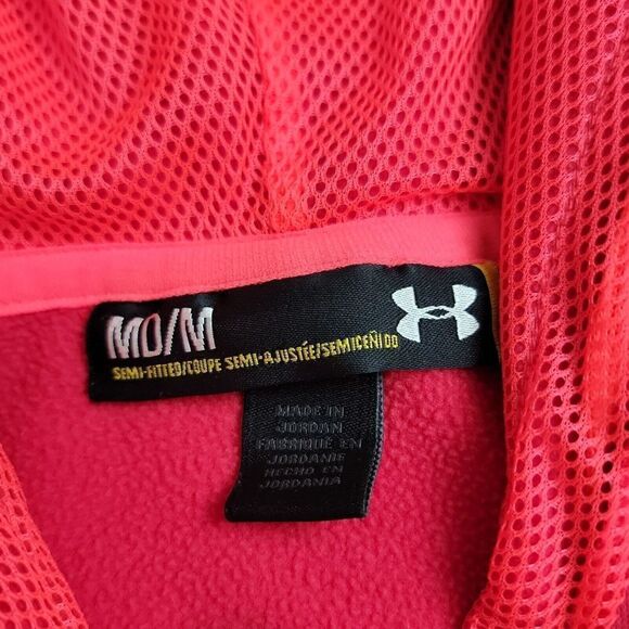 Under Armour‎ Women's Hoodie Orange Size Medium front Graphic Semi-Fitted - Picture 5 of 5